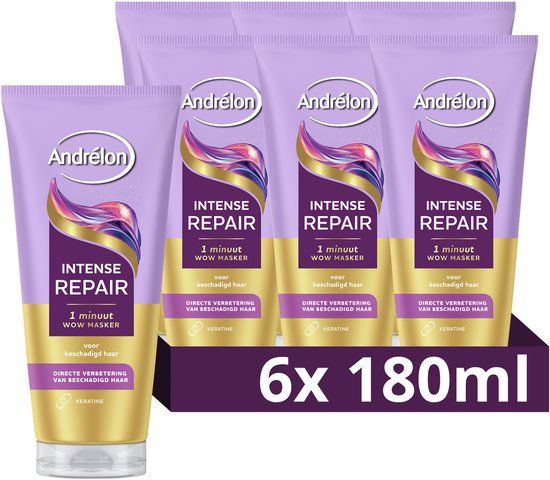 Andrélon 1 Minuut Haarmasker Intense Repair 6 x 180 ml