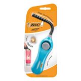BIC Megalighter Flex aansteker - Zwart/Blauw/Rood - Lange hals - 1 stuk