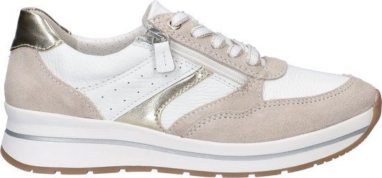 Nelson Flex dames sneaker - Beige wit - Maat 42
