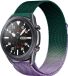 Strap-it Milanees Smartwatch bandje - Geschikt voor Samsung Galaxy Watch 3 Milanese band 45mm - paars/groen