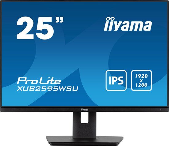Iiyama ProLite XUB2595WSU-B5 - 25" Monitor - 1920x1200 - IPS - 4ms - Speakers - Black