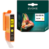 Evoke Compatible Ink for Canon CLI-521 Yellow 10.5ml