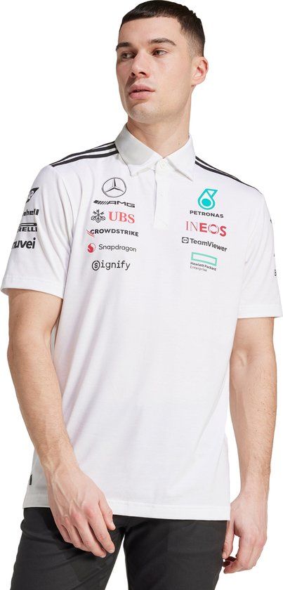 adidas Performance MERCEDES - AMG PETRONAS FORMULA ONE TEAM POLO - Heren - Wit - XS