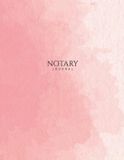 Notary Notes For Work Notary Journal: Public Record Book for Women, Logbook for Notarial Acts, 390 Entries, A4, Pink Watercolor Art Cover