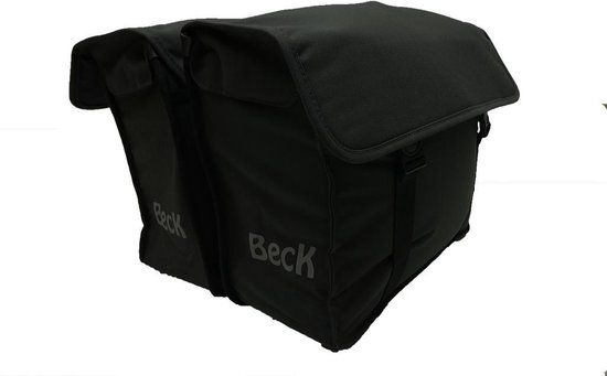 BECK Canvas Small Zwart - Dubbele fietstas - 35 l - Zwart