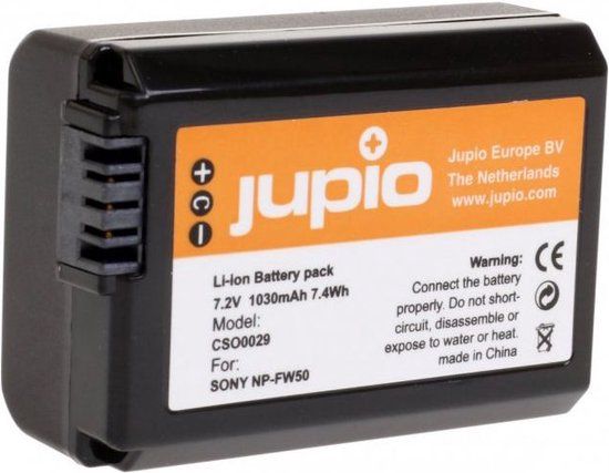 Jupio NP-FW50 Accu - 1030 mAh - Geschikt voor Sony - 3 maanden garantie