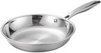 Casserole sans marque en acier inoxydable, 20 cm x 38 cm x 7 cm, noir