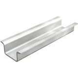OBO Bettermann rail ongeperforeerd, 1,5mm dikte 2000x35x15 staal verzinkt, transparant gepassiveerd