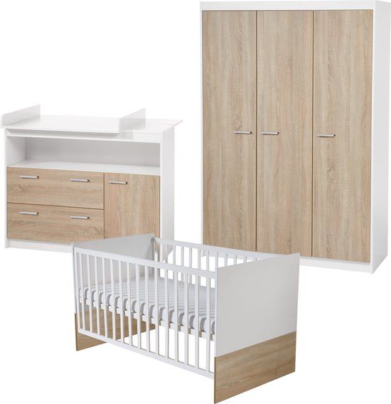 Roba Gabriella Babykamer Set 3-delig - Eiken gezaagd