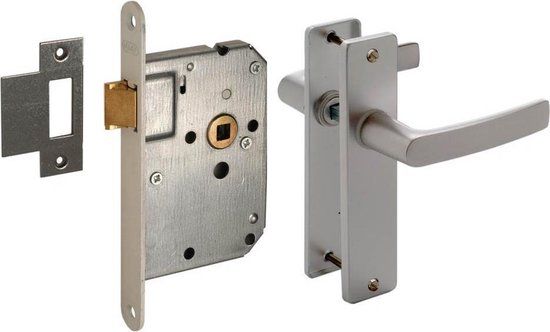 Nemef Loopslot 1255/96 - DIN Links/Rechts - 50mm Doornmaat - Wit Gelakt - Incl. Beslag