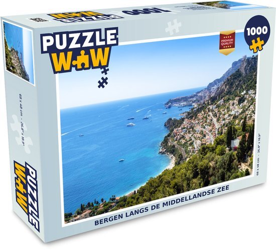 MuchoWow Puzzel Berg - Zee - Stad - Legpuzzel - Puzzel 1000 stukjes volwassenen