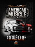 Steel & Ink American Muscle Classic Car Coloring Book for Alcohol Markers