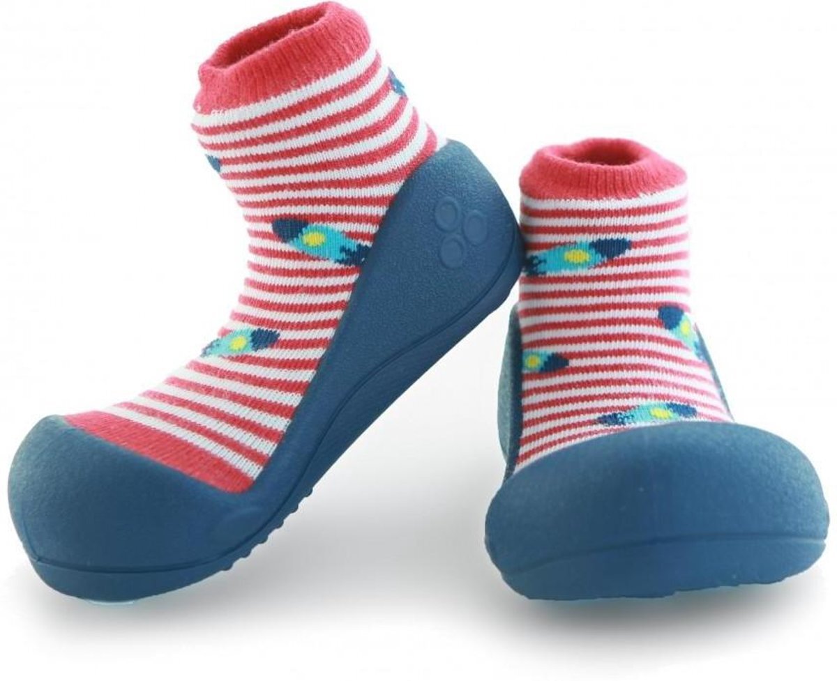 Attipas UFO rood babyschoenen ergonomische Baby slippers slofjes maat 19 3-6 maanden