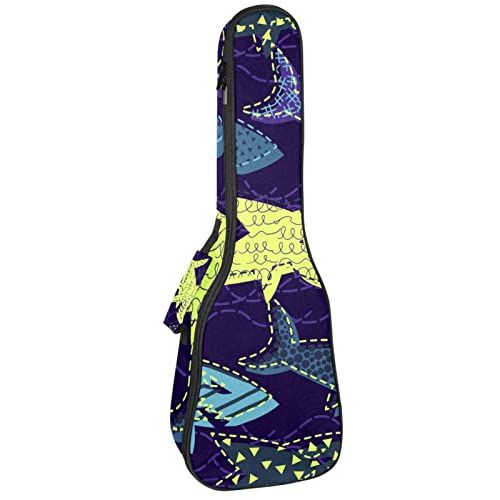 Mersov Tenor Ukulele Gigbag Waterdichte Ukelele Case Gewatteerde Rugzak, Geweldig voor Sopraan Concert (21/23/24") Haai Zee Paars