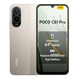 XIAOMI POCO C81 Pro Smartphone 4+128GB Goud 6.9 Display | 6000mAh, 120Hz Verversingssnelheid, 13MP AI Dual Camera's, Xiaomi HyperOS 3, Snelle UFS 2.2 Opslag, 1 Jaar Extra Garantie