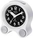 Master Time MTC-71030-12W: Réveil sans fil avec annonce vocale allemande, blanc/noir