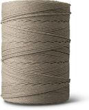Ledent macramé touw Jumbo (3mm, 500M, bruin)