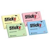 Sticky Alevar Sticky Zelfklevende vellen, herbruikbaar, formaat 75 x 102 mm, roze, 12 stuks