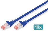 Digitus Professional DK-1644-0025-B-10 Netwerkkabels Blauw 0,25m (10 Stuks)