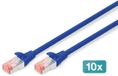Digitus Professional DK-1644-0025-B-10 Netwerkkabels Blauw 0,25m (10 Stuks)