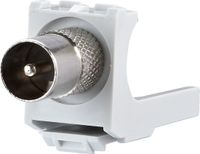 Metz Connect KOAX modul F-Buchse/IEC-Stecker Wit 1 stuk(s)