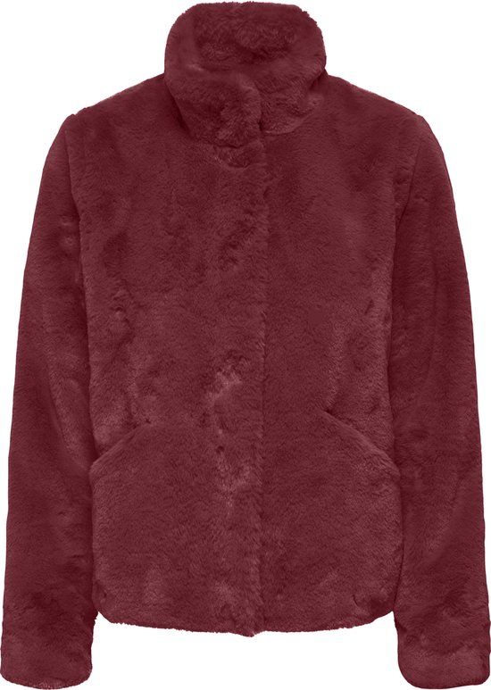 ONLY Onlnewvida Life Faux Fur Jacket Otw 15295423 - Cabernet - Women's Size S