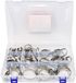 AWTOOLS Série - Jeu de colliers de serrage en acier inoxydable - 60 pièces - Classe W2 - Plusieurs tailles