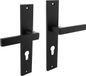 Intersteel Deurkruk Hera op schild 245x45 mm profielcilindergat 72 mm mat zwart