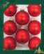Krebs Kerstballen - 8 stuks - vuurrood - glas - 7 cm