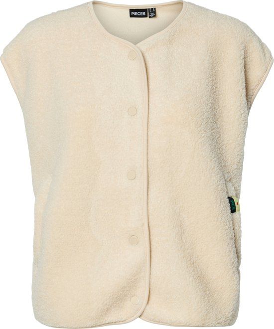Pieces Gilet Pckatty Teddy Vest Bc 17162344 Birch Dames Maat - M