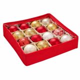 Feeric lights & Christmas Kerst opbergbox - voor 16 kerstballen van 10 cm - 40 x 40 x 10 cm