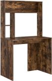 vidaXL Bureau Rook Eiken 91 x 50 x 149 cm Bewerkt hout
