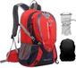 CarryQuest® - sac à dos d'hydratation 25L + poche à eau 2L - housse de pluie - ergonomique - durable - polyester - unisexe - rouge