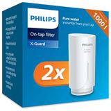 Philips Cartdridge AWP305P2/10 Kraanwaterfilter X-Guard microfiltratie, vermindert tot 99% chloor en smaakbeïnvloedende stoffen