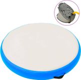 Tapis de gymnastique gonflable avec pompe 100x100x15 cm PVC bleu