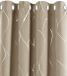 Bol Rideaux occultants thermiques épais - Protection contre la chaleur - 2 pièces - Taupe - 138 x 132 cm