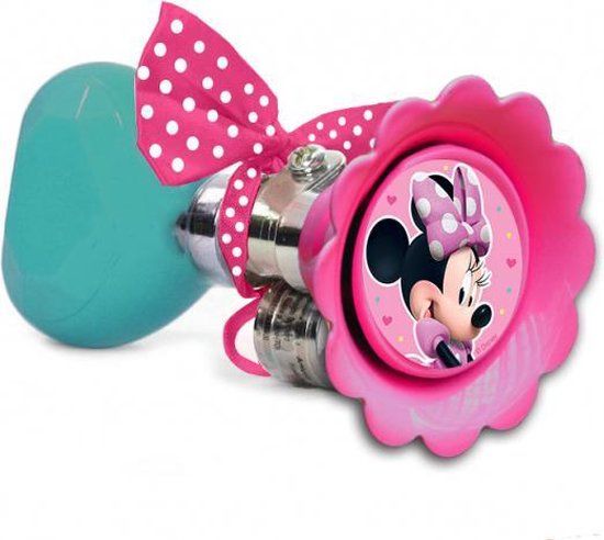 4KidsOnly Disney Fietstoeter Minnie Mouse 6,5 X 14 Cm Roze/mintgroen