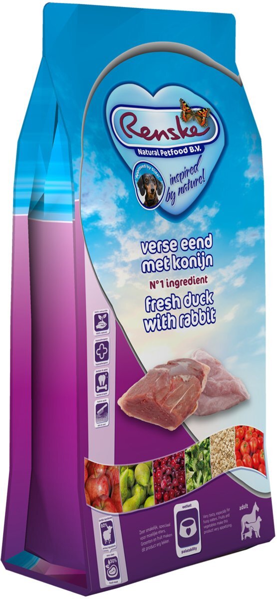 RENSKE Super Premium Adult - Eend/Konijn - Hondenvoer - 2 kg