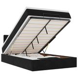 vidaXL Ottomaanse bed met matras en LED's, zwart, fluweel, 120x190 cm