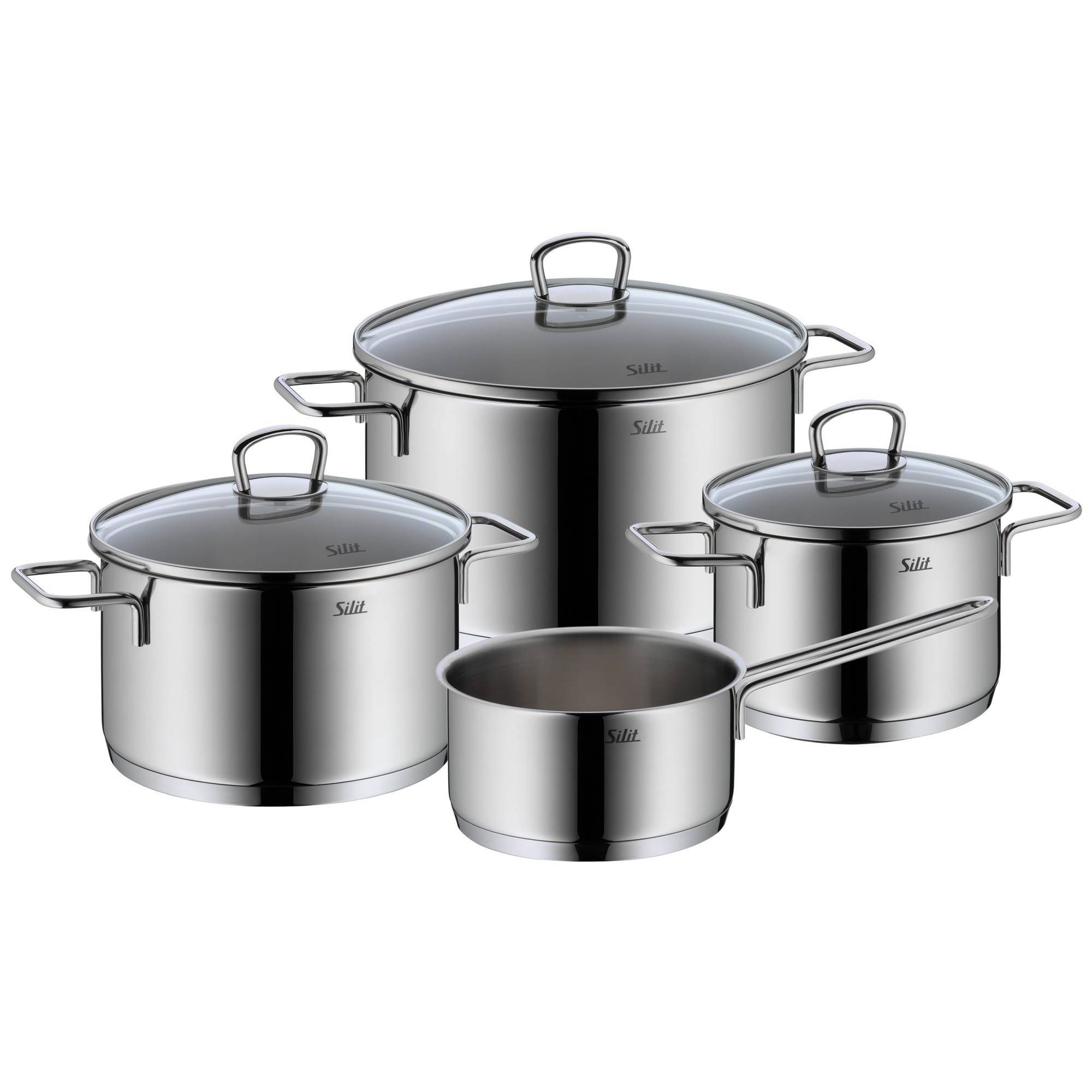 Silit 21.0930.0502 Pannenset - 8-delig - Roestvrijstaal