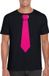 Bellatio Decorations Shoppartners Bv Zwart t-shirt met roze stropdas heren XXL
