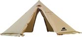 Rustive Tente de camping - Tente tipi - Marron - 500x500x240cm