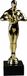 Merkloos / Sans marque Luxe award beeldje - 5x - goud - 22 cm - verzwaarde voet - winnaar trofee