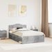 Maison Exclusive - Cadre de lit avec tête de lit, aspect béton, 120 x 190 cm, pin massif