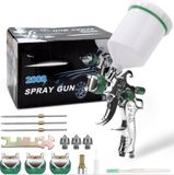 Famanu Wan GmbH HVLP Aflakpistool Het zwaartekrachtpistool 1.4 nozzlles +1.7 nozzlles+2.0 Nozzlles spuitpistool 600ml professioneel spuitpistool 3 stuk