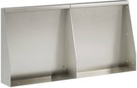 vidaXL Keermuur - 2 stuks - 40 x 12 x 30 cm - Roestvrij staal - zilver
