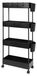 Chariot de cuisine chariot de rangement chariot à roulettes - Chariot de rangement mobile - 4 niveaux - Étroit 18 cm - Noir
