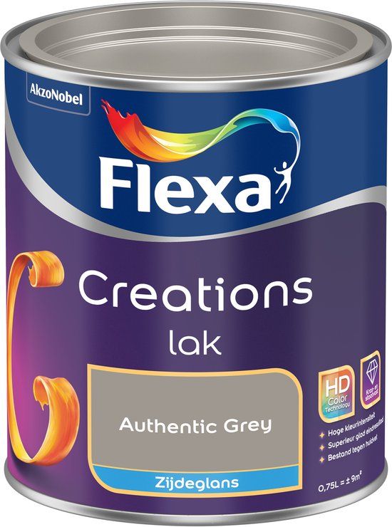 FLEXA Creations - Lak Zijdeglans - 3022 - Authentic Grey - 750 ml