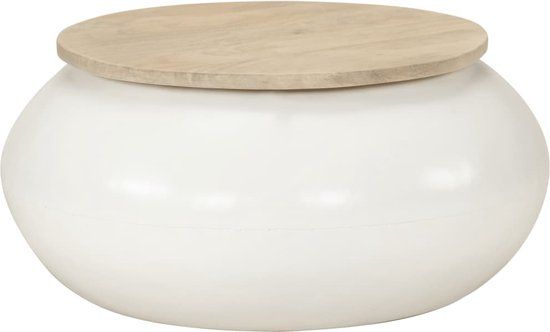 VidaXL Salontafel 51x51x27 cm massief mangohout