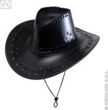 Vegaoo Zwarte Cowboyhoed voor Volwassenen - Polyester - Unisex - One Size